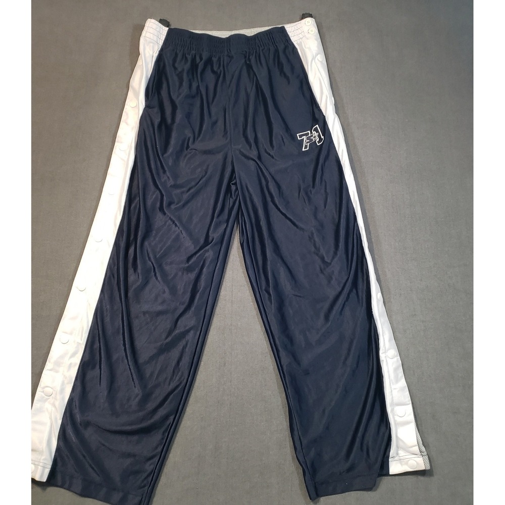 Starter Tear Away Track Pants Mens XL Navy Blue Snap Side Athletic 71